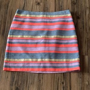 J Crew metallic multi colored skirt | Size: 00